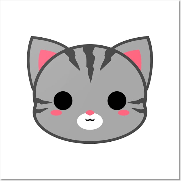 Cute Grey Tabby Cat Wall Art by alien3287